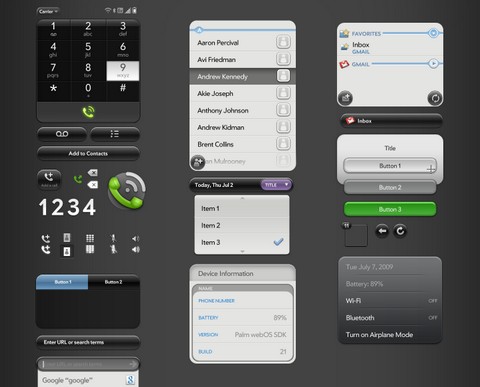 Palm Pre GUI PSD